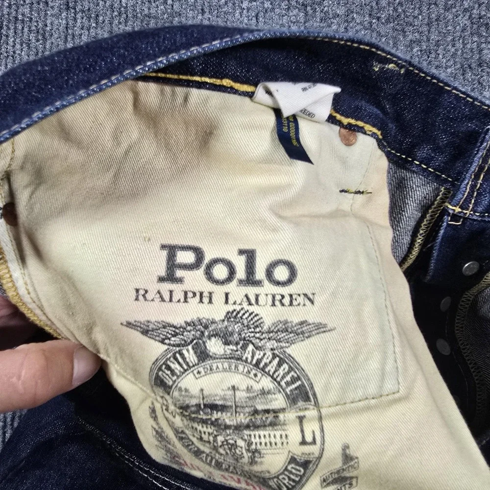 Polo Ralph Lauren Sullivan Slim Jeans Mens 40x30 Button Fly Embroidered RL 37x30